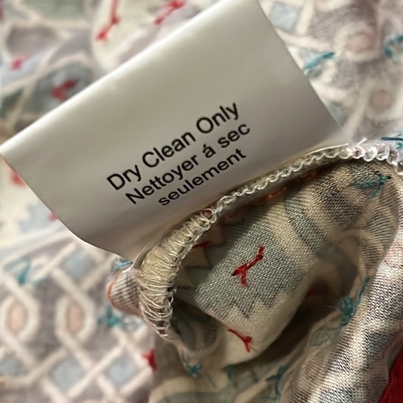 Anthropologie Tanvi Kedi pleated skirt Beaded Morroccan Mosaic Print Boho Size 4 - Picture 11 of 11